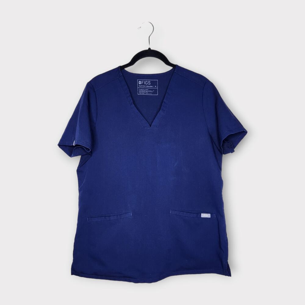 Figs Blue Short Sleeve Women's Top